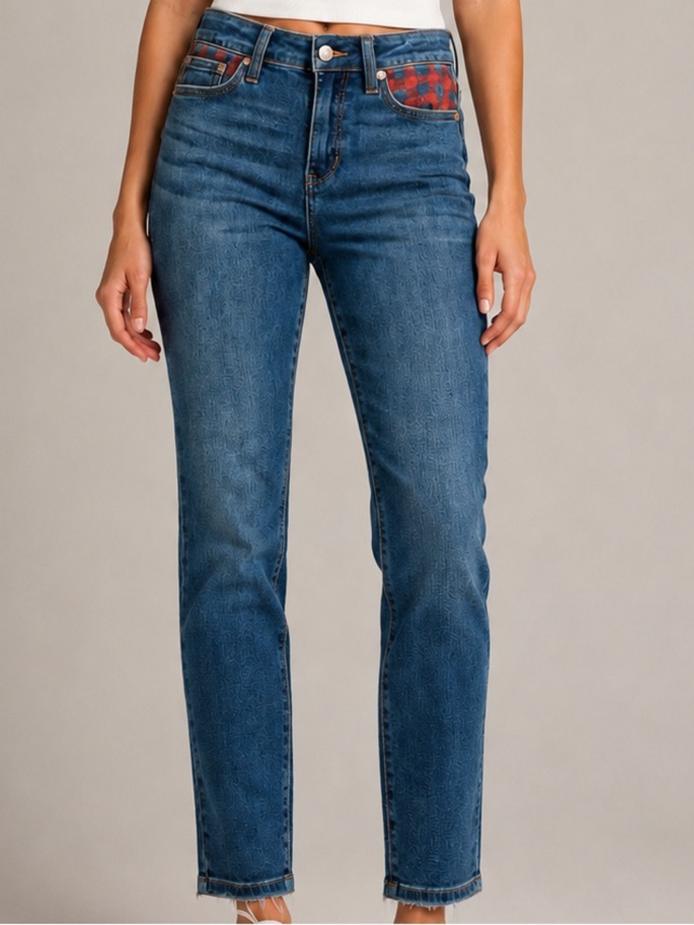 Judy Blue Classic High-Rise Straight Leg Blue Jeans